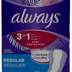 Always - 3 in 1 Xtra Protection Liners - Regular - 42 Ct