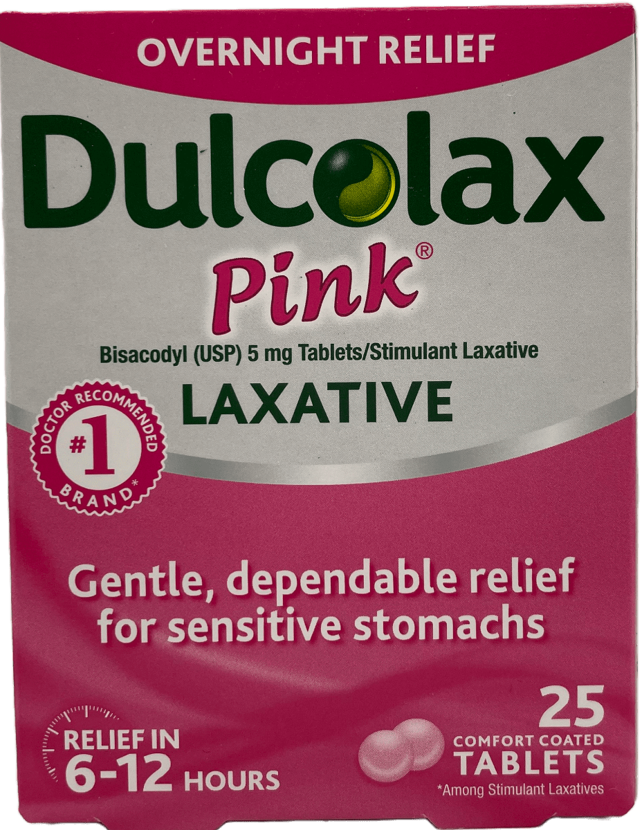 Dulcolax Pink Laxative - Overnight Relief - 25 Ct