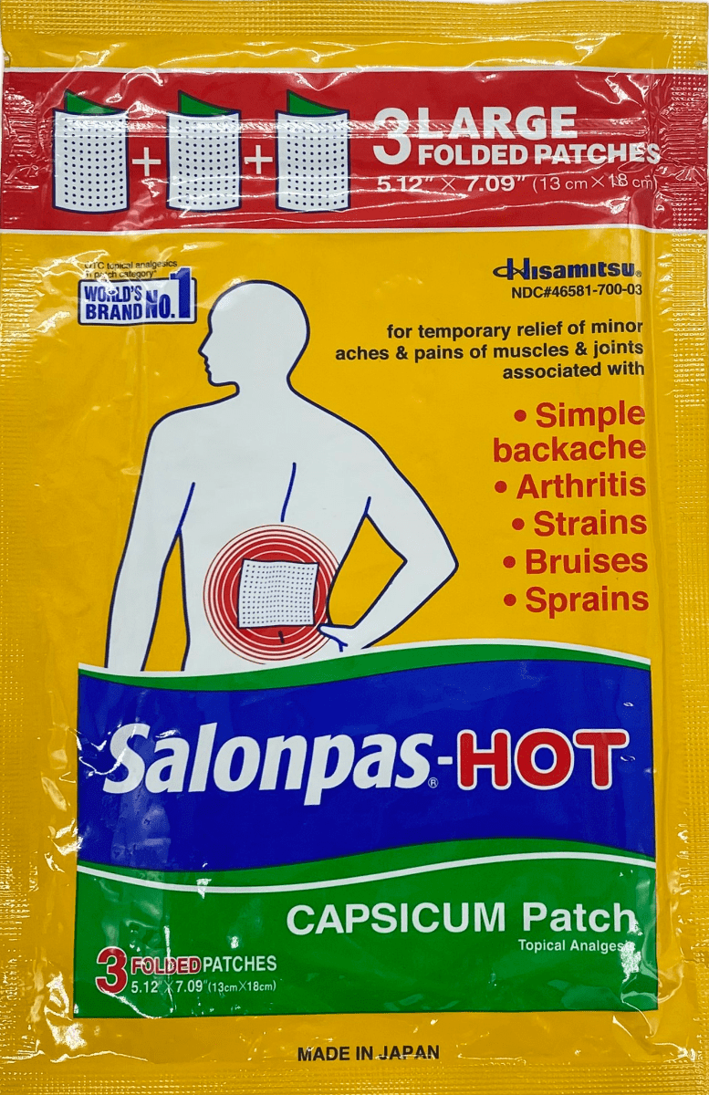 Salonpas Hot Capsicum Patch - 3 Folded Patches