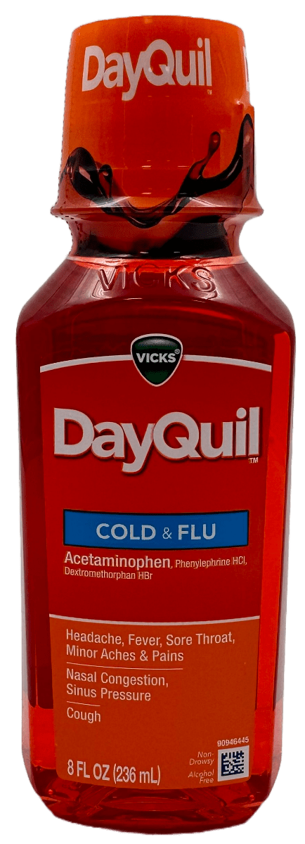 Vicks DayQuil Cold & Flu Syrup: 6-8 Hour Relief | 8 FL OZ