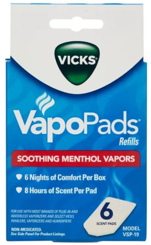 Vicks VapoPads Refills: 6 Soothing Menthol Vapor Pads