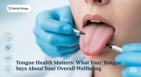 Medical professional inspecting tongue for signs of overall health